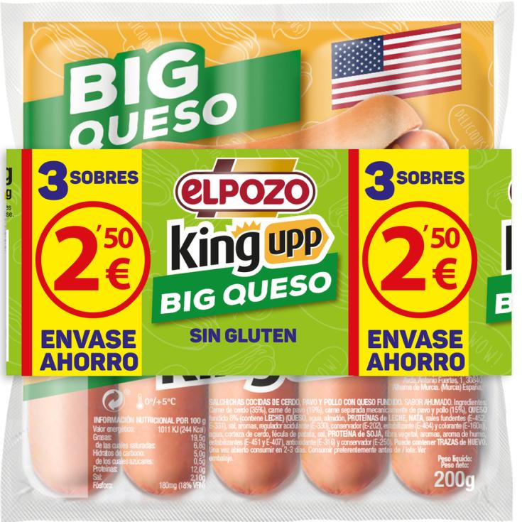 SALCHICHA QUESO BIG EL POZO P3 200G/U