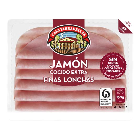 JAMON COCIDO EXTRA FINAS LONCHAS TARRADELLAS 150G