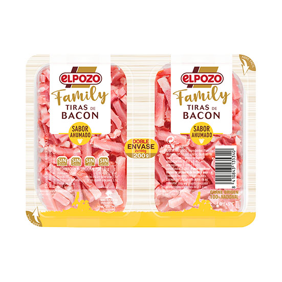 Bacon tiras family El pozo p2 100g/u