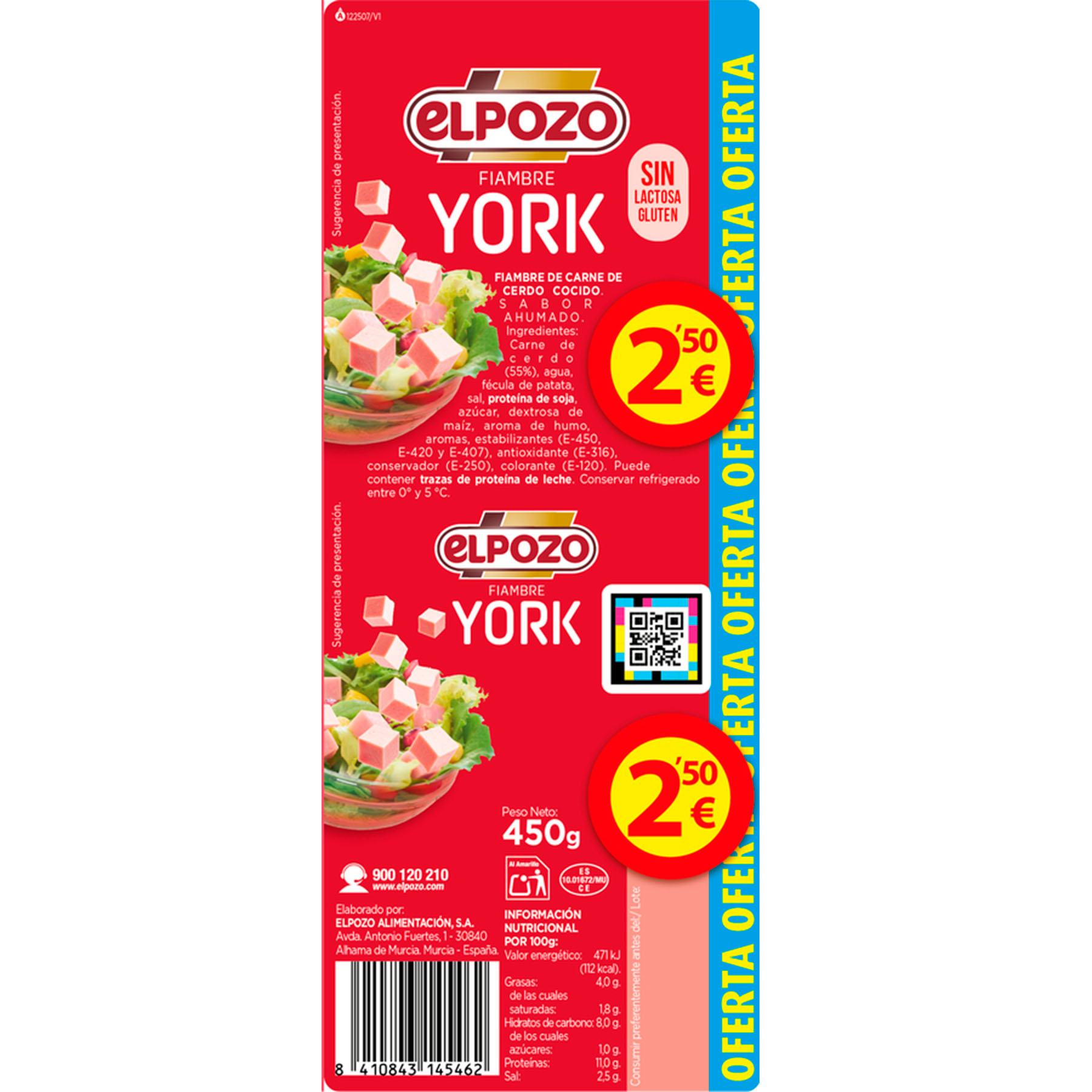 FIAMBRE YORK MAXI EL POZO 450G