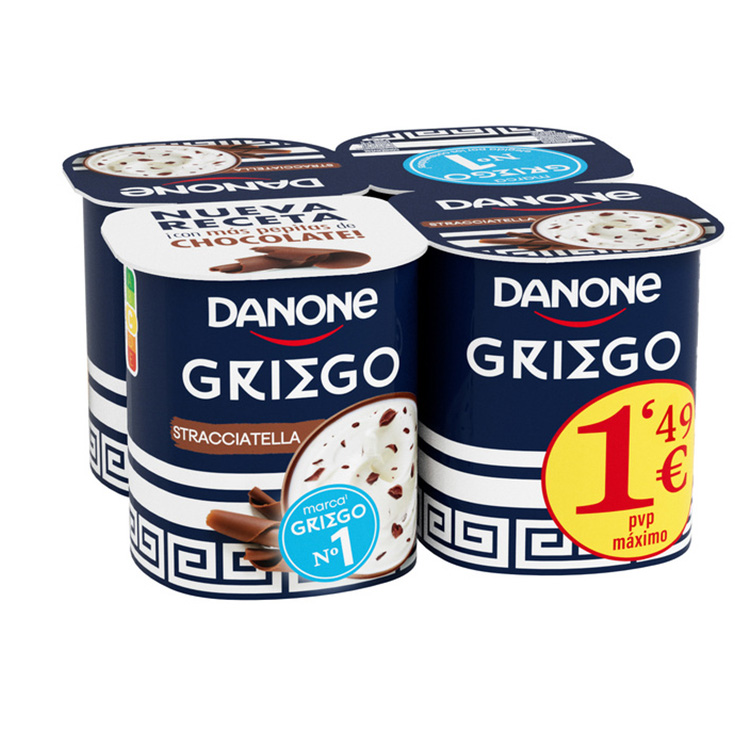 YOGUR GRIEGO STRACCIATELLA DANONE P4 115G/U