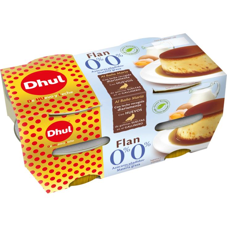 FLAN HUEVO 0%AZ 0%MG DHUL P4 100G/U