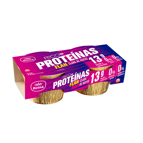 FLAN PROTEINAS REINA P2 160G/U