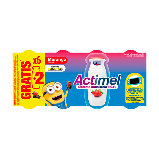 YOGUR LIQUIDO FRESA ACTIMEL KIDS DANONE P6 100G/U