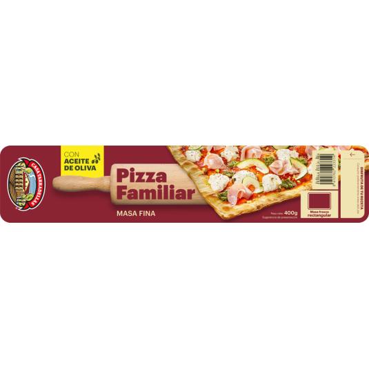 MASA PIZZA FAMILIAR  RECTANGULAR CASA TARRADELLAS 400G