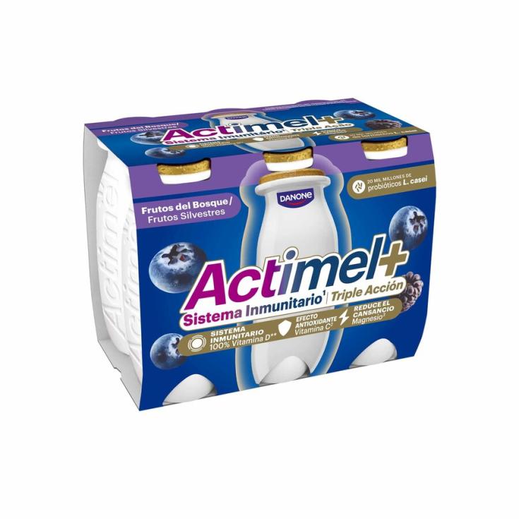 YOGUR LIQUIDO MORA ARANDANOS ACTIMEL DANONE P6 100G/U