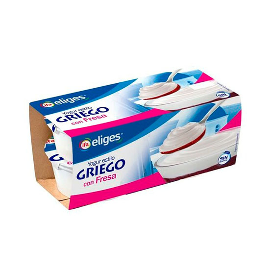 Yogur griego bicapa con fresa Ifa eliges p4 125g/u