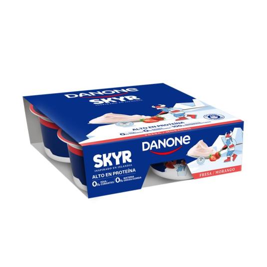 SKYR FRESA DANONE P4 100G/U