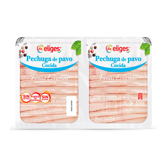 Pechuga pavo cocida Ifa eliges p2 225g/u