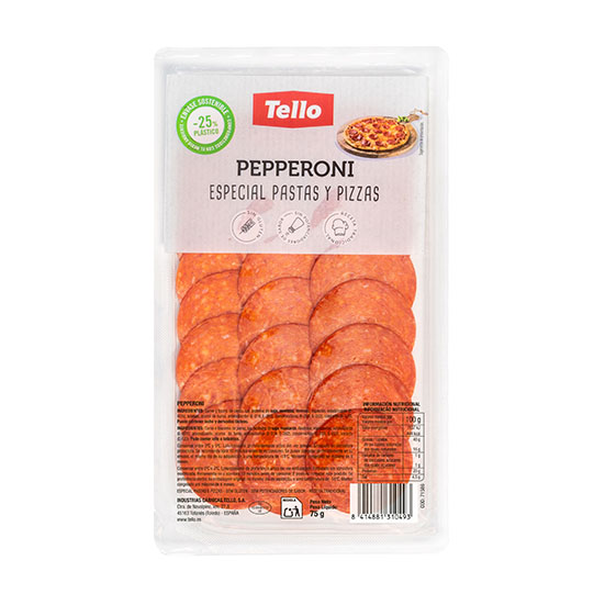 Pepperoni lonchas Tello 75g