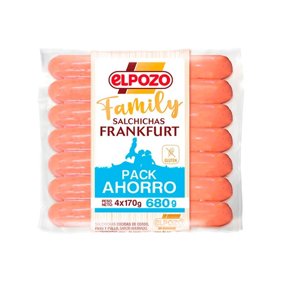 Salchicha frankfurt Pozo family p4 170g/u