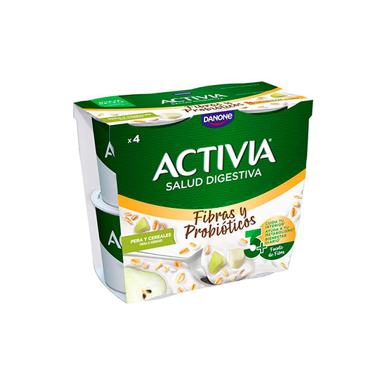 YOGUR BIFIDUS FIBRA PERA ACTIVIA DANONE P4 115G/U