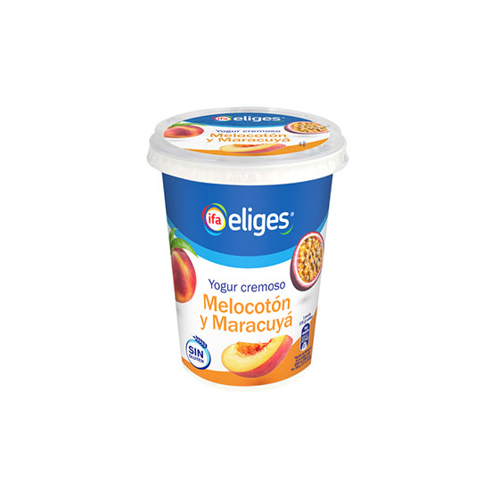 YOGUR CREMOSO MELOCOTON Y MARACUYA IFA ELIGES 500G