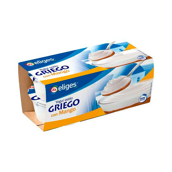 Yogur griego bicapa con mango Ifa eliges p4 125g/u