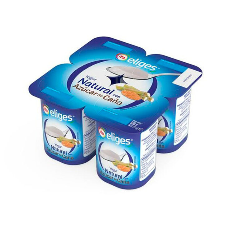 Yogurt natural c/azucar de caña Ifa eliges p4 125/u