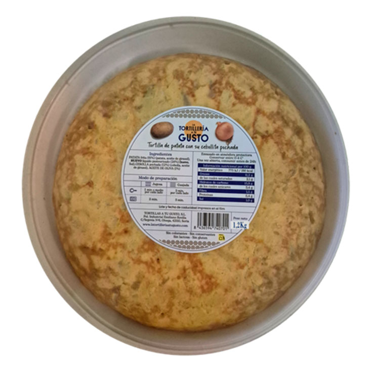 TORTILLA PATATAS H.CAMPERO C/CEBOLLA LA TORTILLERIA 1.2KG