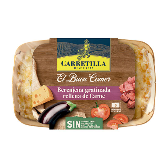 BERENJENA GRATINADA RELLENA CARNE CARRETILLA 350G