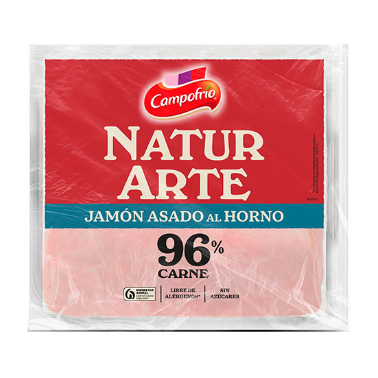Jamon asado lonchas 96% carne Naturarte 110g
