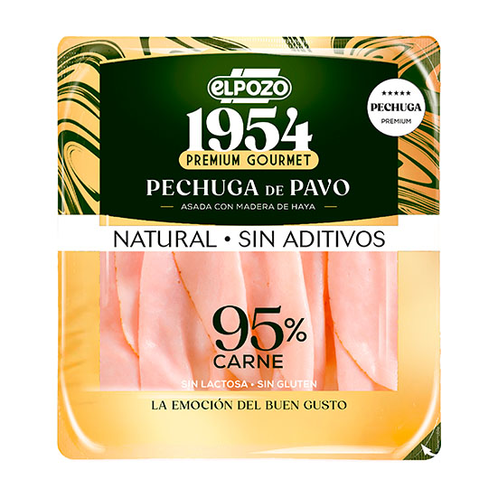 Pechuga pavo asado natural 95% sin aditivos 1954 El pozo 120g