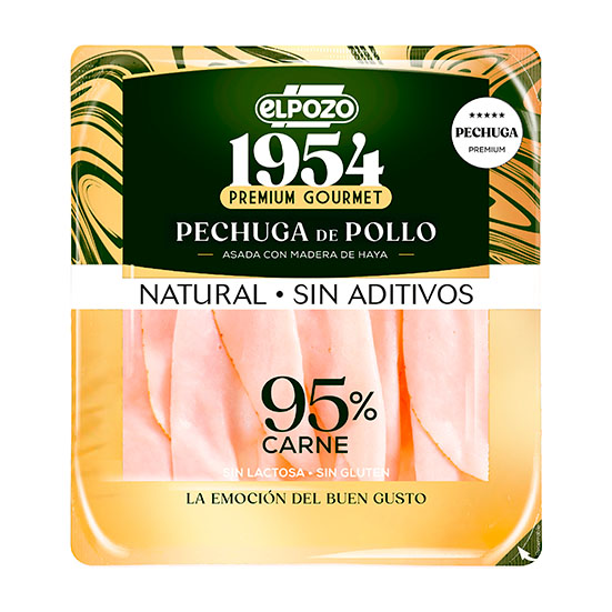 Pechuga pollo asado natural 95% sin aditivos 1954 El pozo 120g