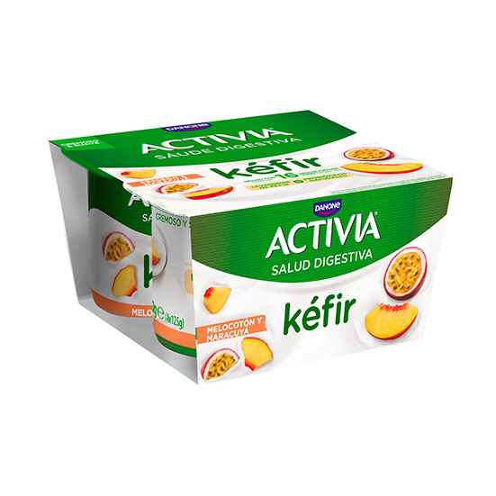 Kefir melocoton activia Danone p4 125g/u
