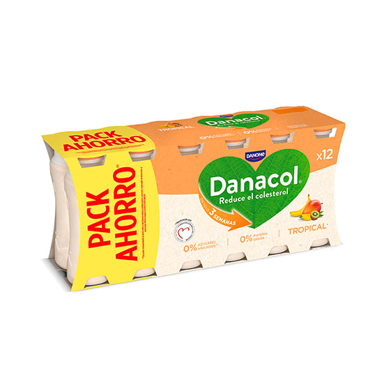 Yogur liquido tropical danacol Danone p6+2 100g/u