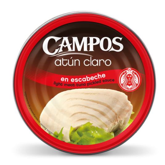 ATUN CLARO ESCABECHE LATA CAMPOS 104G ESCUR