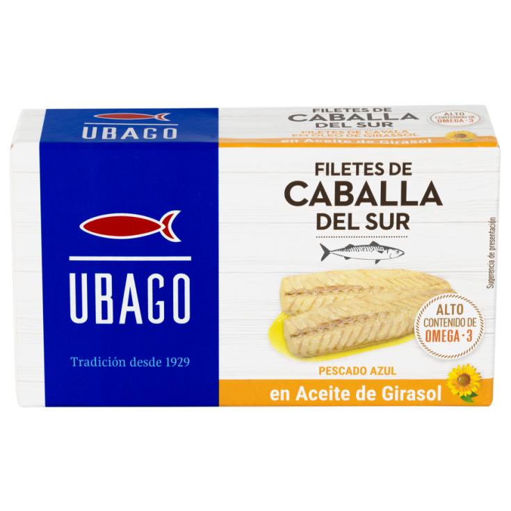 FILETE CABALLA ACEITE GIRASOL LATA RR90 UBAGO 65G ESCUR