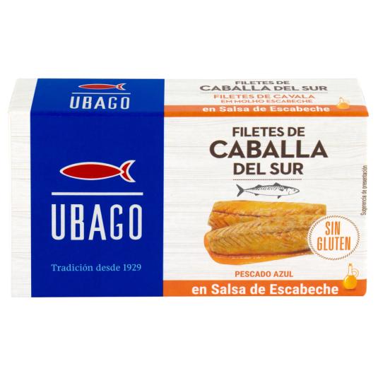 FILETE CABALLA ESCABECHE LATA RR90 UBAGO 65G ESCUR