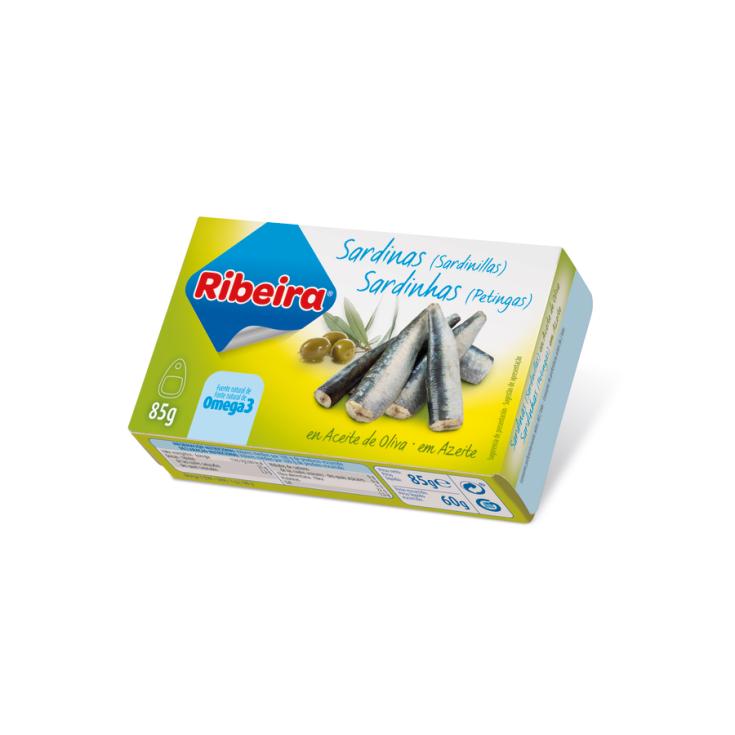 SARDINILLA ACEITE OLIVA 7/10 RR-90 LATA RIBEIRA 85G ESCURR