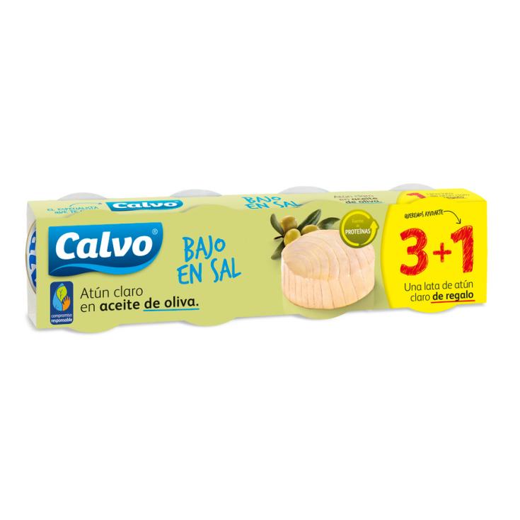 ATUN ACEITE B/SAL LATA CALVO P3 52G/U ESCUR