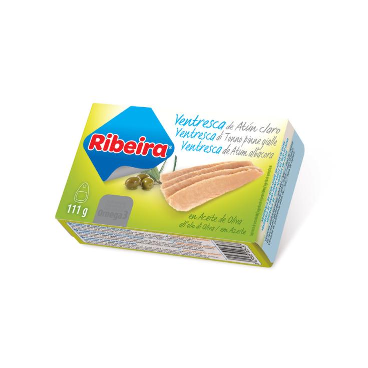 VENTRESCA ATUN CLARO ACEITE OLIVA OL-120 LATA RIBEIRA 111G