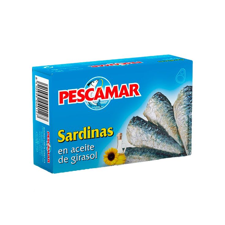 SARDINAS ACEITE GIRASOL PESCAMAR 81G ESCURR