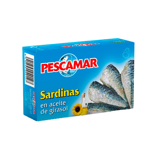 SARDINAS ACEITE GIRASOL PESCAMAR 81G ESCURR