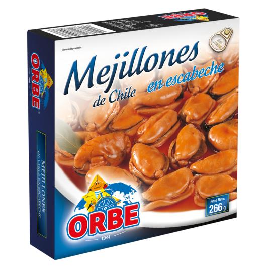 MEJILLON ESCABECHE LATA ORBE 160G ESCUR