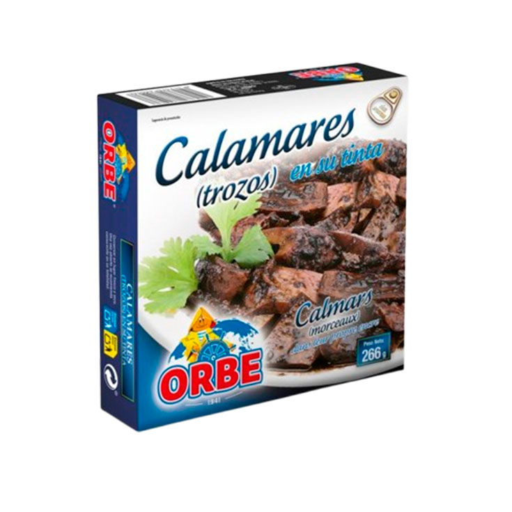 CALAMAR EN SU TINTA LATA ORBE 168G ESCURR