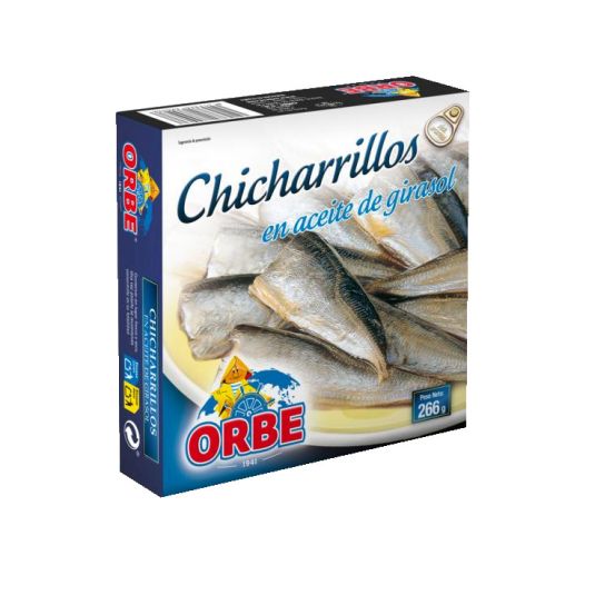 CHICHARRILLO ACEITE GIRASOL LATA ORBE 186G ESCUR