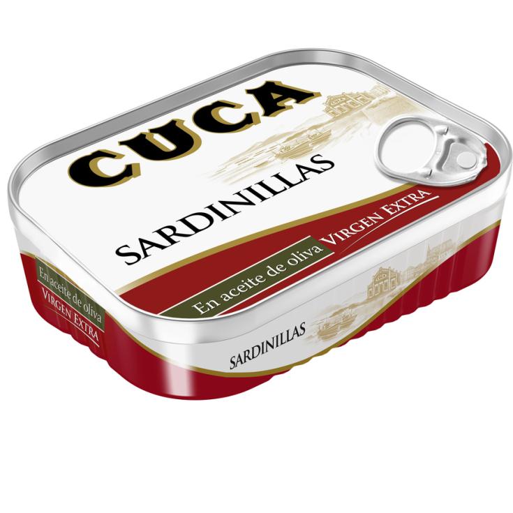 SARDINILLA ACEITE OLIVA V EXTRA RR125 LATA CUCA 80G ESCUR