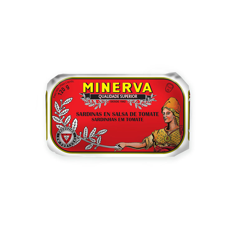 SARDINA EN TOMATE LATA MINERVA 85G ESCUR