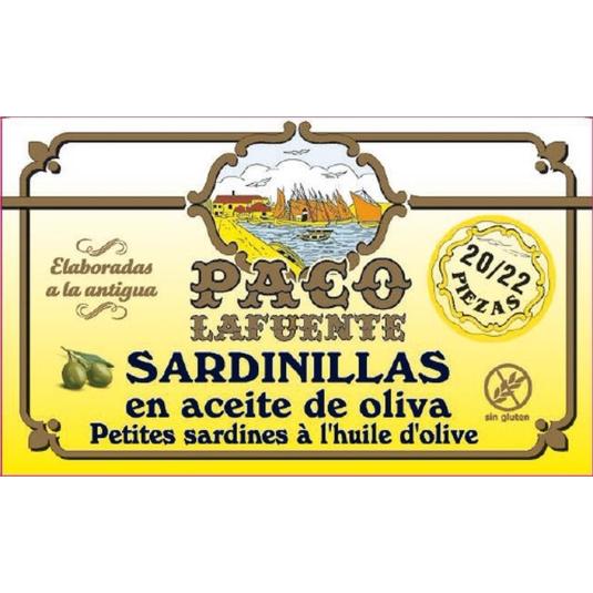 SARDINILLA ACEITE OLIVA 20/22 RR-125 PACO LA FUENTE 125G ESCURR