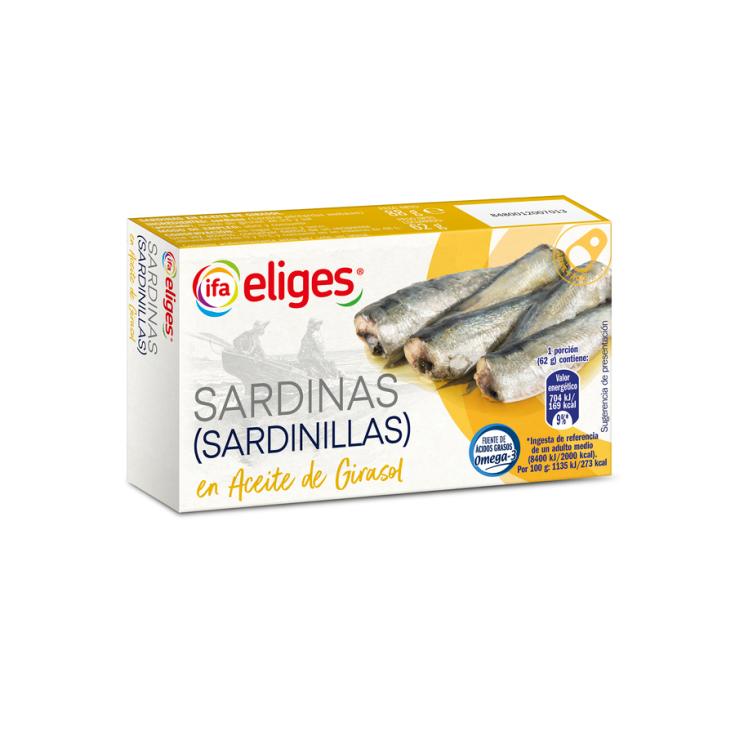 SARDINILLA ACEITE VEGETAL RR-90 LATA IFA ELIGES 62G ESCUR