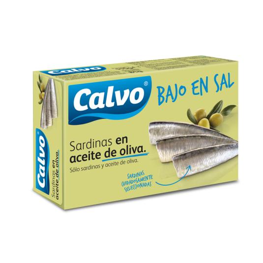 SARDINA ACEITE OLIVA B/SAL LATA CALVO 84G ESCUR