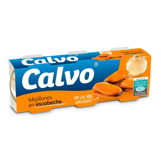 MEJILLON ESCABECHE LATA CALVO P3 40G/U ESCURR