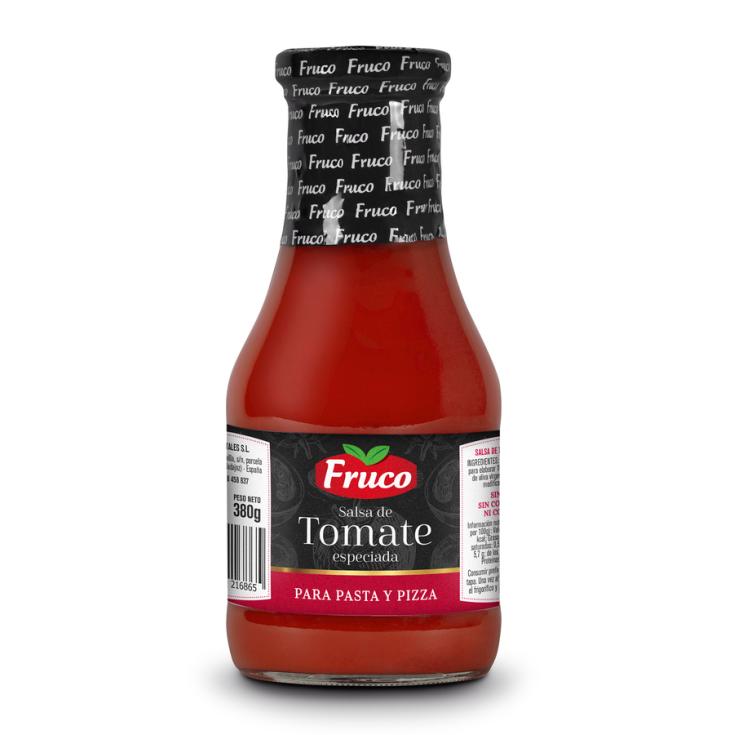 SALSA TOMATE ESPECIADA PARA PASTA Y PIZZA CRISTAL FRUCO 380G