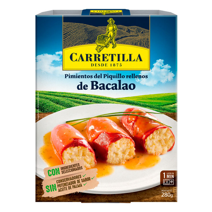 PIMIENTOS DE PIQUILLO RELLENO BACALAO CARRETILLA 280G