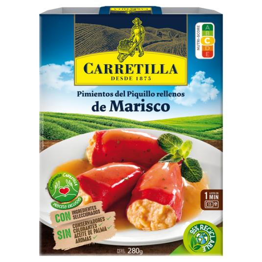 PIMIENTOS DEL  PIQUILLO RELLENO DE MARISCO CARRETILLA 280G