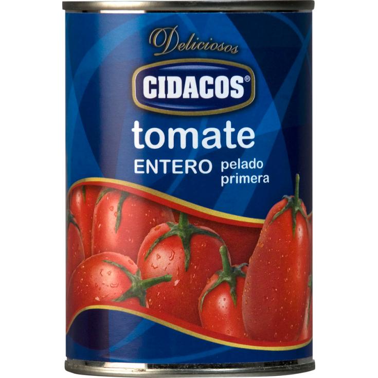 TOMATE NATURAL ENTERO LATA CIDACOS 240G ESCURR