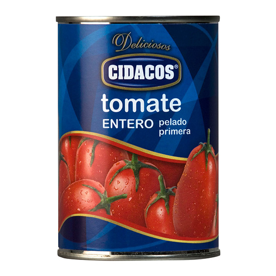 TOMATE NATURAL ENTERO LATA CIDACOS 240G