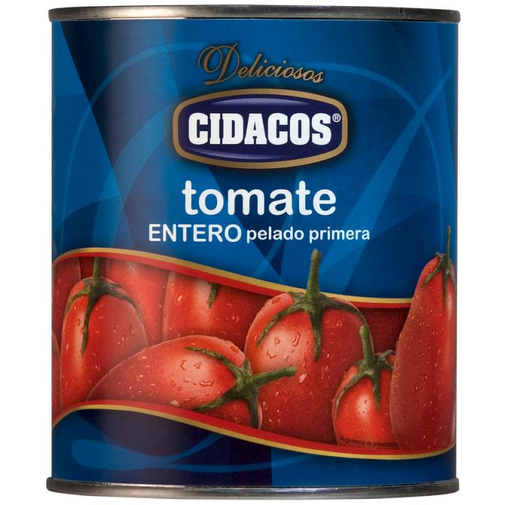 TOMATE NATURAL ENTERO LATA CIDACOS 480G ESCURR