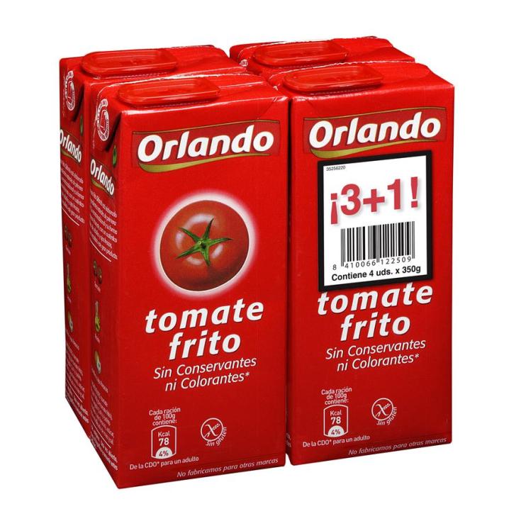 TOMATE FRITO BRICK ORLANDO P3+1 350G/U LaDespensa